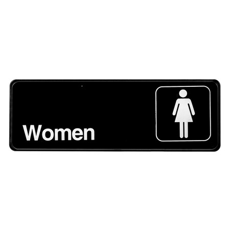 ALPINE INDUSTRIES Women's Restroom Sign, 3"x9" ALPSGN-19